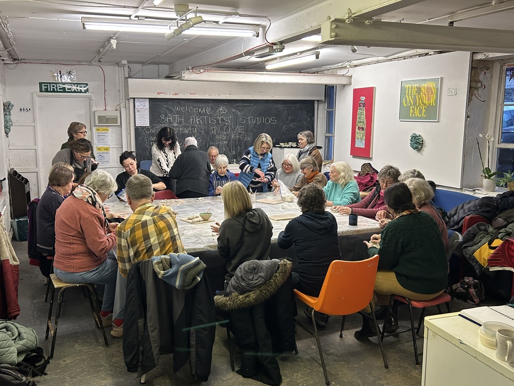 Mitzvah Day: painting the 11-petalled Srebrenica flowers