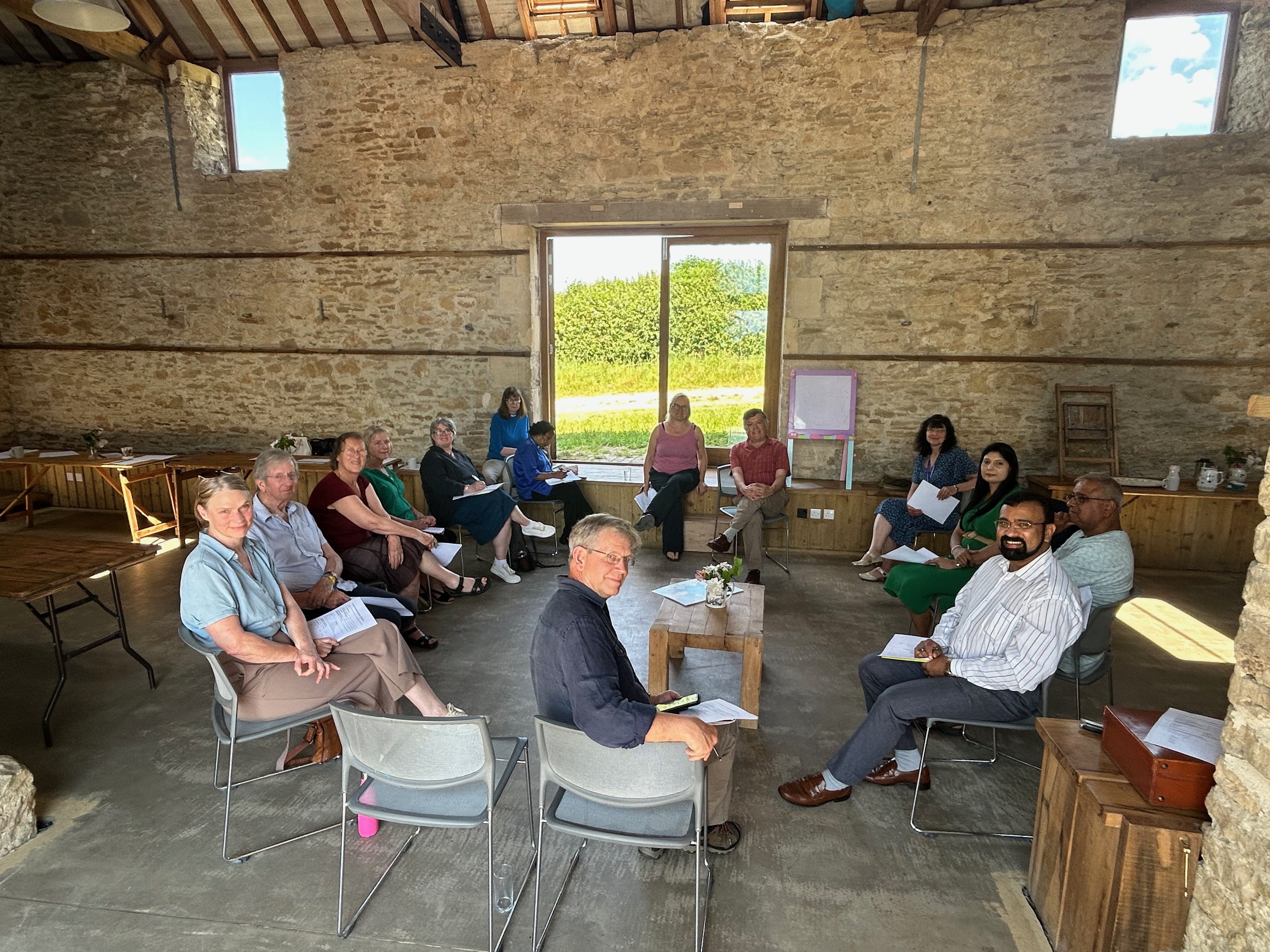 Image Inter faith specialists from across SW England gathered at Kelston Roundhill Barn